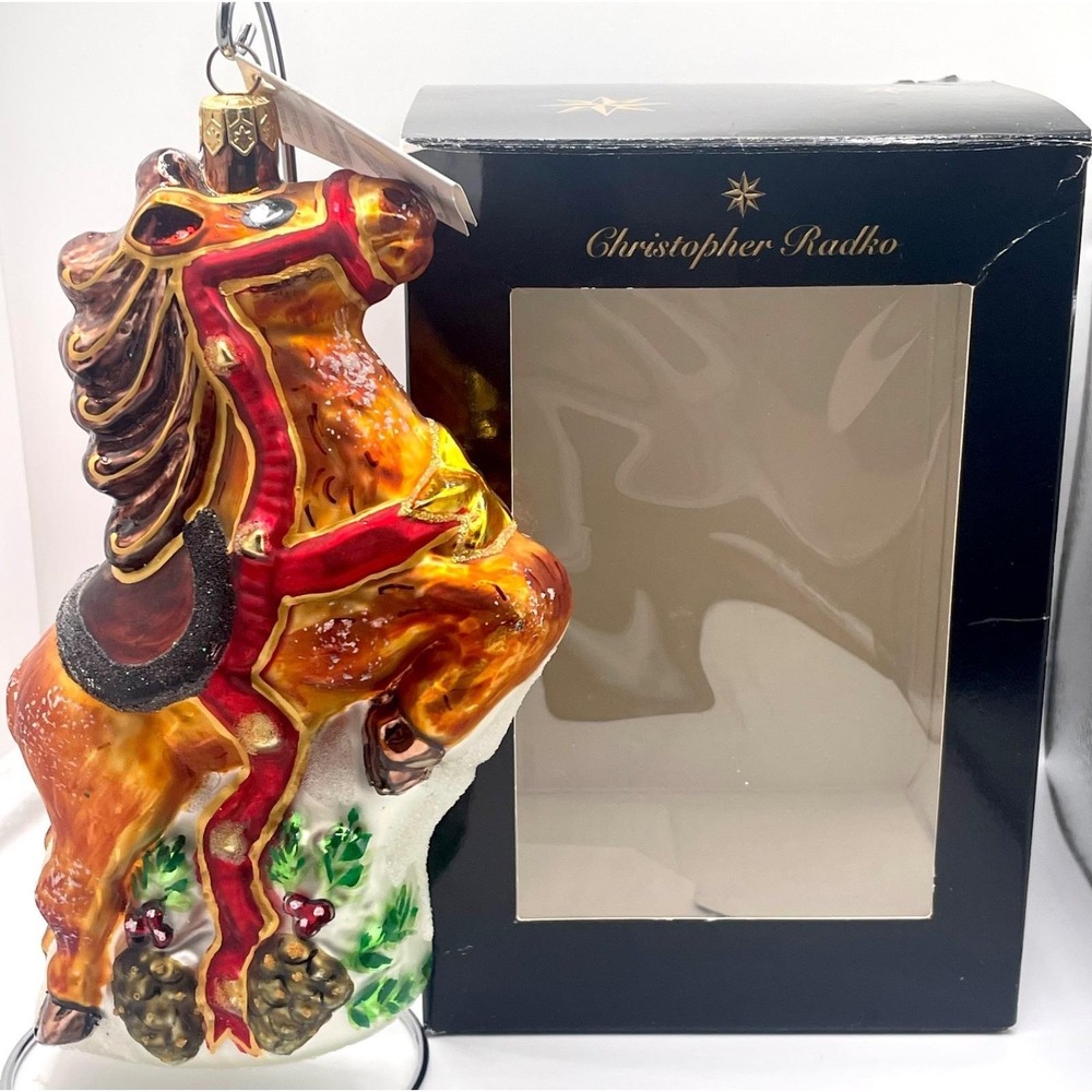 Christopher Radko Christmas Filly Rearing  Horse Ornament 1997‎
